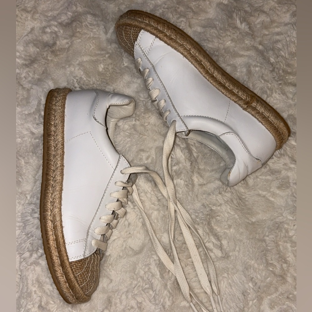 Alexander Wang Leather Low Top Espadrille Sneakers